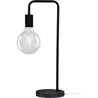 👉 Vloerlamp zwart metaal One Size GeenKleur Marmeren Vloerlamp, Metaal, E27 Fitting, ⌀30x160cm, 7432022731779