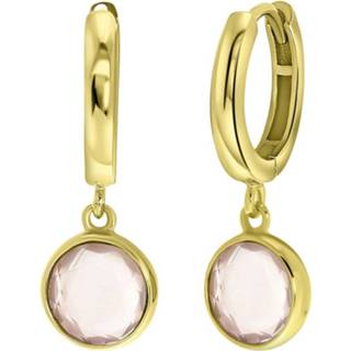 👉 Oorbel goud zilver zilveren rose oorbellen gold Gemstone quartz 8719802178672