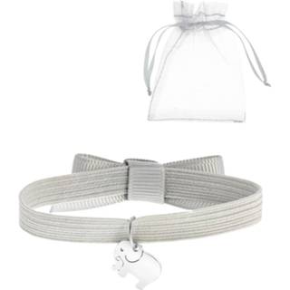 👉 Hanger grijze staal zilver kinderen kinderrekarmband met olifant 8719802187209