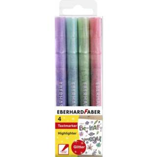 👉 Markeer stift GeenKleur One Size pastel Markeerstiften Eberhard Faber kleuren met glitters 4stuks 4087205514057