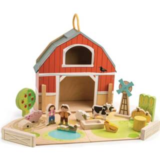 👉 Hout One Size meerkleurig Tender Toys draagbare boerderij speelset junior 18-delig 191856083016