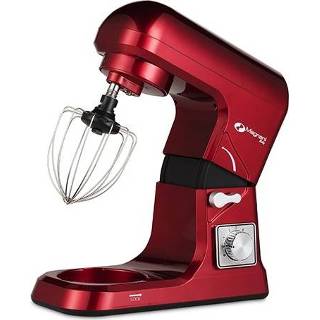 👉 Keukenmachine roestvrij One Size rood MAGNANI Multifunctionele 1000 W, Kneedmachine met 6 snelheidsniveaus, Mixer, Mixer 5L Roestvrijstalen mengkom 8715342029948