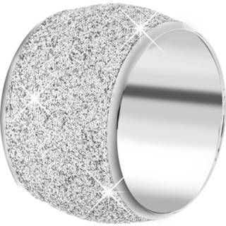 👉 Mineraal zilver staal Stalen ring met silver mineral powder 8717637923672