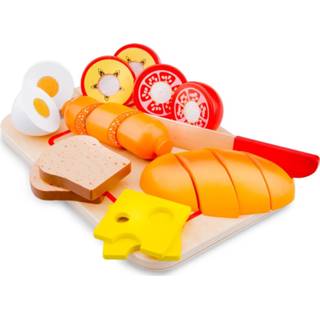 👉 Hout One Size meerkleurig New Classic Toys snijset ontbijt junior 24 cm 10-delig 8718446105785