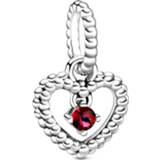 👉 Vuurrood zilver One Size array Pandora 798854C02 Hartvormige Hangende Kralenbedel 5700302860863