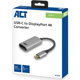👉 DisplayPort onesize meerkleurig ACT Display Port USB-C Adapter AC7030 8716065395525