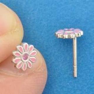 👉 Oorknop zilver One Size array TFT Oorknoppen Bloem Zirkonia Gerhodineerd Glanzend 8718834688456