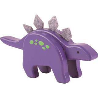 👉 Speelfiguur bamboe One Size paars Everearth dino paar 17x8x5 cm 6923619435718