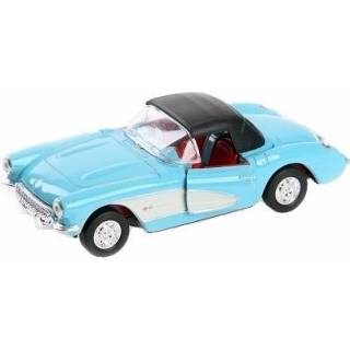 👉 Zwart One Size blauw Speelgoedauto Chevrolet Corvette 1957 8718758942986