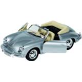 👉 Welly Metalen Porsche 356b Cabriolet: 18 Cm Zilver