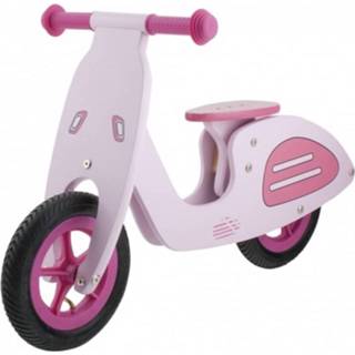 👉 Loopfiets roze hout kinderen meisjes Kids Club Vespa Met 2 Wielen 10 Inch 4015493650447