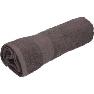 👉 Badhanddoek grijs textiel One Size Voordelige 70 x 140 cm 420 grams - Badkamer handdoeken 8720147368307