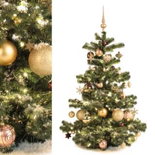 👉 Ornament Decoration package of 55 ornaments in golden colors for a 120 cm Christmas tree (Christmas not included)