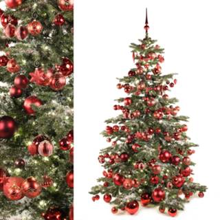 👉 Ornament bordeaux Luxury set of 245 ornaments in colors for a 210 cm Christmas tree (Christmas not included)