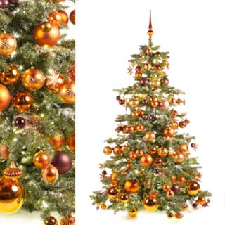 👉 Ornament Luxury set of 195 ornaments in copper colors for a 180cm Christmas tree (Christmas not included)