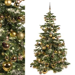 👉 Ornament Luxury set of 245 ornaments in golden colors for a 210 cm Christmas tree (Christmas not included)