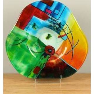 👉 Glazen schaal schaal, primaire kleuren SCG-4706