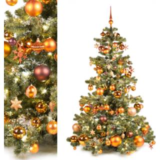 👉 Ornament Decoration package of 145 ornaments in copper colors for a 180cm Christmas tree (Christmas not included)