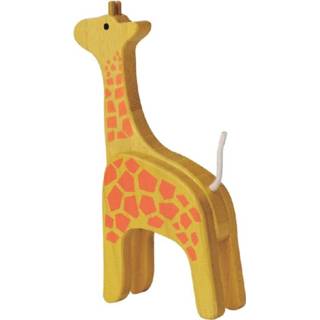 👉 Speelfiguur bamboe One Size geel Everearth giraffe 10x18x4 cm 6923619435480