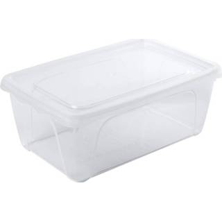 2x Voorraad/vershoudbakjes hoog/diep 0,5 liter transparant plastic/kunststof - 15 x 10 x 6 cm - Vienna - Vershouddoos bakje - Mealprep - Maaltijden bewaren