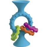 👉 Rammelaar blauw siliconen Fat Brain Toys Squigs Loops 13 cm 811802021939