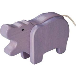 👉 Speelfiguur paars bamboe One Size Everearth nijlpaard 15x9x4 cm 6923619435459