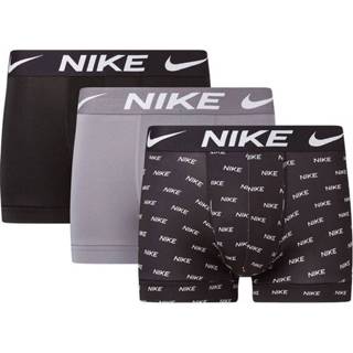 👉 Boxershort zwart grijs elastaan s male mannen Nike 3-pack trunk boxershorts zwart/grijs