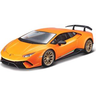 👉 Modelauto oranje metaal Lamborghini Huracan Performante 1:24 - speelgoed auto schaalmodel 8720147449068