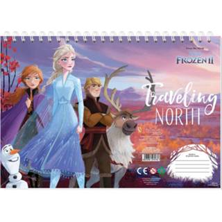 👉 Kleurboek papier One Size meerkleurig Disney sticker- en Frozen II Traveling 33 cm 8719817748730