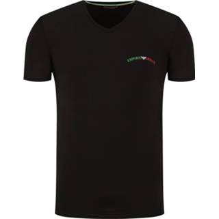 👉 Emporio Armani Heren Tee SS EA Italian Logo Tee Zwart