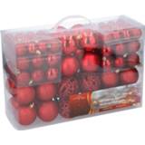 👉 Kerstbal rood kunststof Christmas Gifts - Kerstballen 100 stuks Onbreekbaar voor Binnen en Buiten 8711252985794
