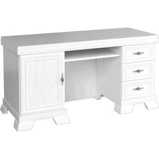 👉 Bureau wit eiken Meubella - Kresto 8719497249329