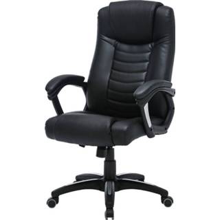 👉 Bureaustoel kunstleder zwart voor volwassenen comfortabel Babs 7061119250802