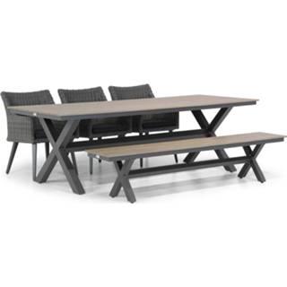 👉 Tuinset off black dining sets grijs-antraciet Garden Collections Milton/Forest 240 5-delig
