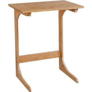 👉 Bedtafeltje / Bijzettafel / Laptoptafel Van Bamboe Hout - Voor Laptop