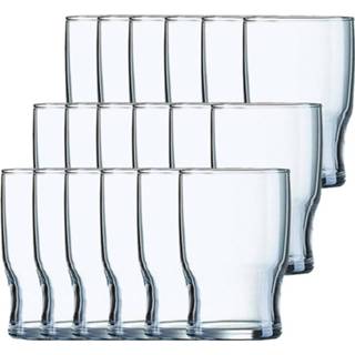 👉 Drinkglas transparant glas 24x Drinkglazen/waterglazen Campus 222 ml - Koffie/thee glazen 8720147718287