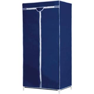 Tijdelijke Mobiele Kledingkast/garderobekast Blauw Met Rits 160 Cm - Campingkledingkasten