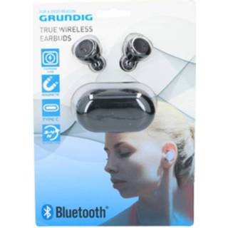 👉 Oortelefoon zwart rubber kunststof One Size Grundig bluetooth 7 cm 2-delig 8719817727490