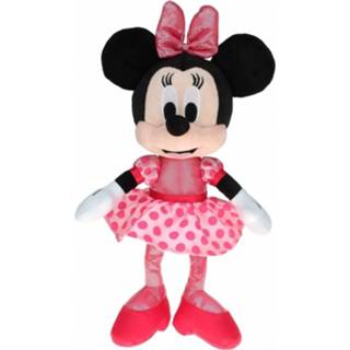 👉 Pluche Minnie Mouse knuffel ballerina met stippen jurk 40 cm