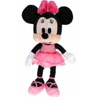 👉 Pluche Minnie Mouse Disney knuffel ballerina met roze jurk 40 cm
