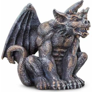 👉 Speelfiguur zilver kunststof One Size bruin jongens Safari Gargoyle 9 cm zilver/brons 95866000141