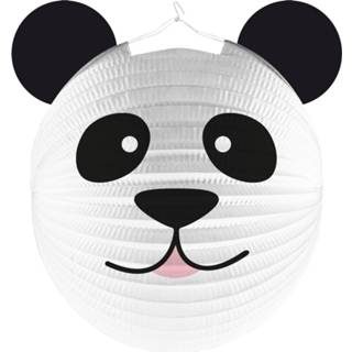 👉 Lampion zwart wit papier One Size Amscan panda 25 cm zwart/wit 194099010481