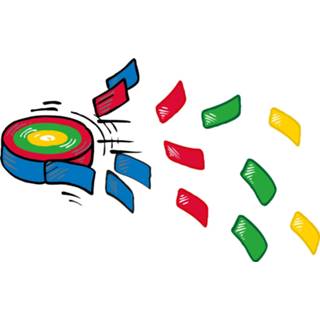 👉 Frisbee rood groen blauw geel kunststof One Size Amscan Confetti junior 6,5 cm rood/groen/blauw/geel 194099002110