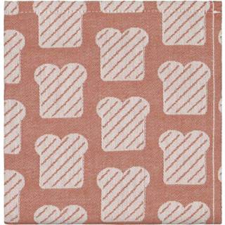 👉 Keukendoek nederlands unisex bruin wit katoen HEMA 65x65 - Bruin/wit Brood 8718537854387