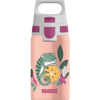 👉 Drinkbeker zalmkleurig RVS One Size roze meisjes Sigg Flora 0,5 liter zalmroze 7610465900093