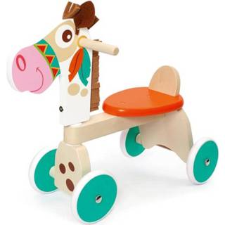 👉 Loopfiets multicolor hout multikleur Scratch paard Met 4 Wielen Junior 5414561814429