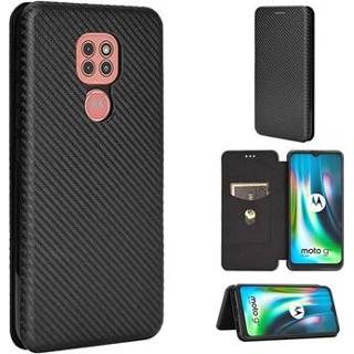 👉 Flipcover zwart koolstofvezel Motorola Moto G9 Play Flip Cover - 5712579998026