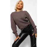 👉 Petite Crew Neck Knitted Sweater, Slate