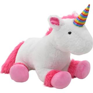 👉 Knuffel roze wit pluche VidaXL eenhoorn en 8718475617594