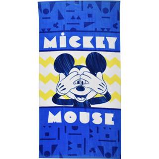 👉 Badlaken blauw geel katoen Disney Mickey junior 70 x 140 cm blauw/geel 8435507835367